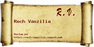 Rech Vaszilia névjegykártya